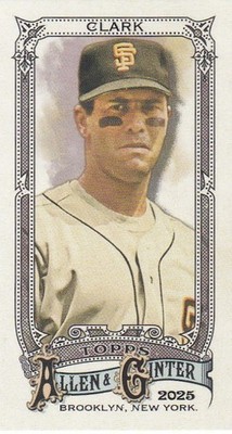 2025 Topps Allen & Ginter MLB No. 157 Will Clark Mini Card