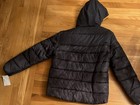 Girls Hawke & Co New Hooded Black Puffer Jacket Size L(14/16) Yellow Trim — photo 2