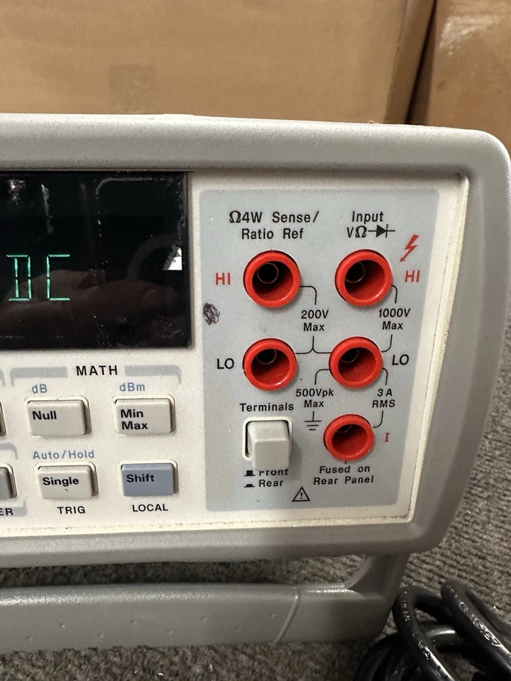 HP Agilent 34401A Digital Multimeter w/ Test Leads Passes Self Test - Image 3 of 4