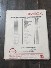 Omega Negative Carrier For D Enlarger 35mm Full Frame open box 423-352 E