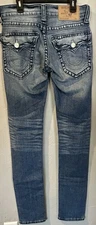 True Religion Men’s “Skinny Flip Big T” Jeans Sz. 28 Midnight Air Med. Wash EUC!