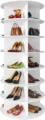7 Tier Rotating Shoe Rack Tower, Spinning Shoe Display Lazy Susan, Revolving 360