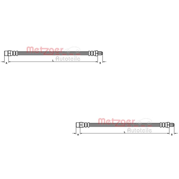 2X Metzger Bremsschlauch Links Rechts FüR Volvo V70 II P80_ SW S60 I 384-image