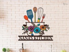 Personalized Metal Kitchen Wall Art Sign Cooking Decor Gift For Her