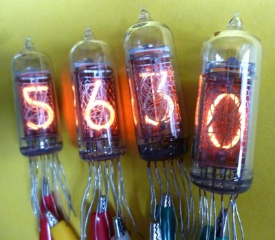 Lot of 4 vintage Nixie IN-14 tubes for various DIY projects electronics clocks