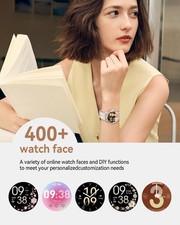 Multi-Functional Women's Smartwatch - 1.27'' Screen & Two Stylish Bands Included 6