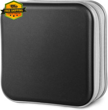 CD DVD Case 40 Capacity Disc Storage Binder Holder for Car Visor Black Organizer