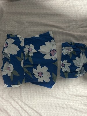 Cute Blue Baby Clothing With Flowers