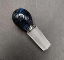 Multicolor Swirl 10mm Glass Male Ground Joint Stopper Plug