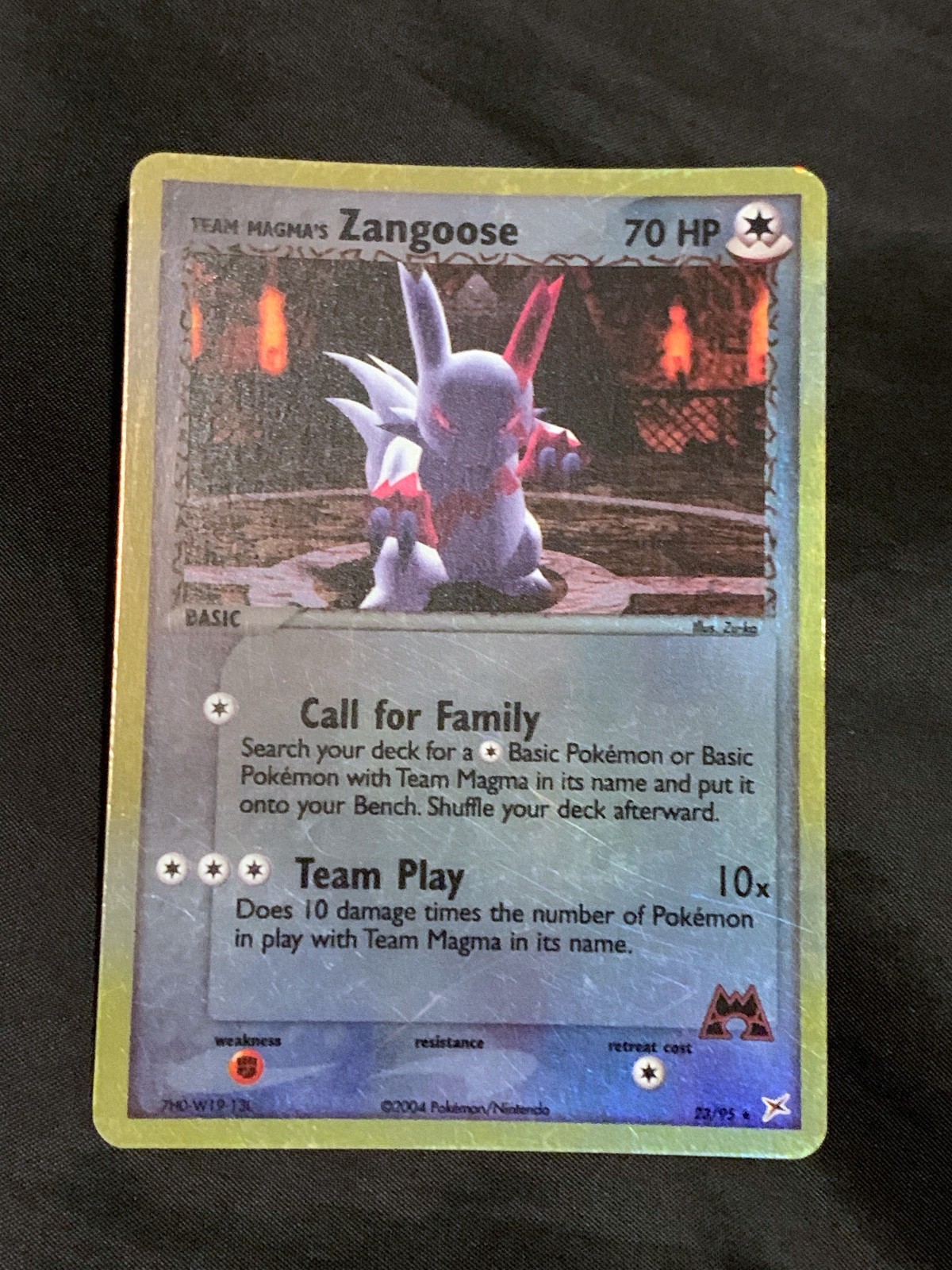 Team Magma’s Zangoose 23/95 Reverse Holo LP EX Magma Vs. Aqua Pokemon TCG