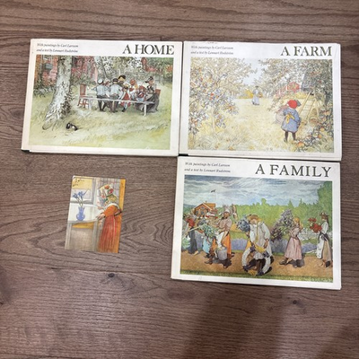 #ad 3 Hardcover Books: A Farm A Home amp; A Family by Carl Larsson amp; Lennart Rudstrom $65.00