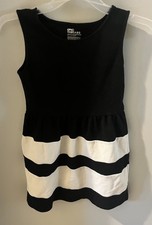 Epic Threads Black and White Kids Dress-Size Med. Color Block Sleeveless