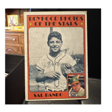 Topps 1972 Sal Bando #348 Boyhood Photos of the Stars Baseball Oakland A's