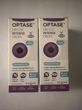 LOT OF TWO - OPTASE Dry Eye Intense Drops Step 3 Hydrate .33 Fl Oz Exp 2028 