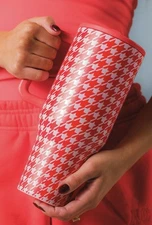 Hydrojug 40oz Traveler x Halle Limited Edition Pink And Red Houndstooth NEW