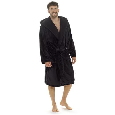 A2Z Herren Morgenmantel super weich Luxus Sherpa Kapuze Flanell Fleece Bademantel