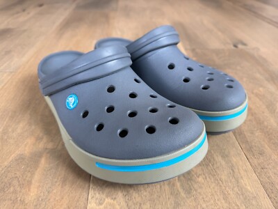 Crocs Crocband II Charcoal Light Gray Clogs Shoes 11989 