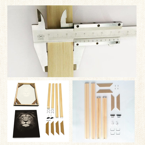 Thick Wood Canvas Frame Kit Stretcher Bars Double Sided Tape and Fasteners - Picture 18 of 18