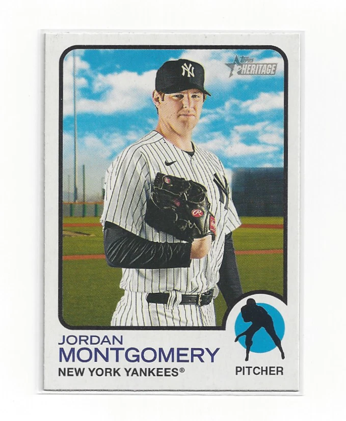 Jordan Montgomery 2022 Topps Heritage #354 Yankees MLB Baseball Card LHP RAW