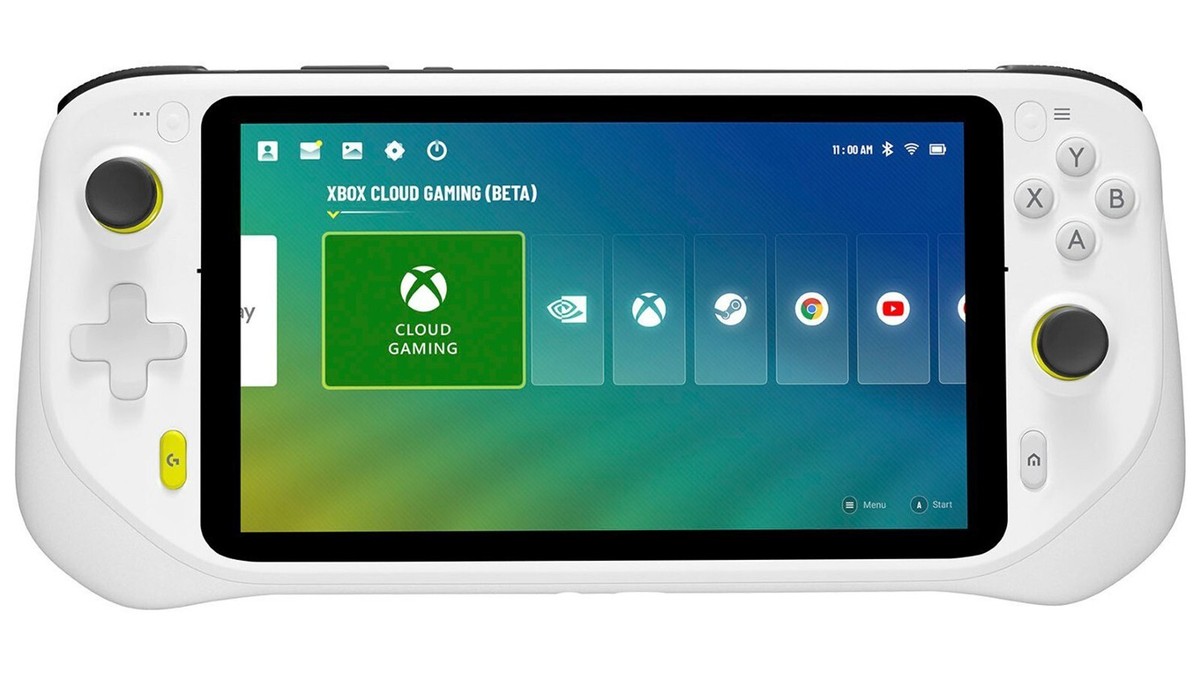 Logitech G CLOUD Gaming Handheld White 64GB Console Micro-SD - NEW