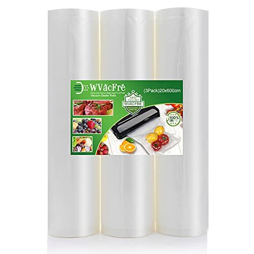 WVacFre Rotoli Sottovuoto 20x600cm - Massima Convenienza 3 Pezzi