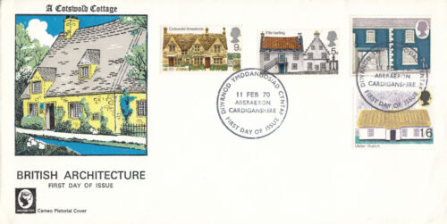 (100558) CLEARANCE Architecture GB Cameo FDC ABERAERON 1970 - Picture 1 of 1