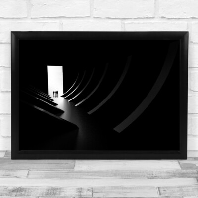 Dunkler Flur Flur Tor Abstrakt Wandkunstdruck