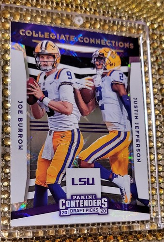 💎💯MINT 2020 Contenders Draft Burrow/Justin Jefferson RC CONNECTIONS GALACTIC 4 - Picture 3 of 9