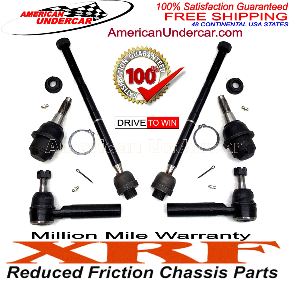 Cadillac Chevrolet GMC 07 - 13 XRF Ball Joints Tie Rod Ends Steering Kit - Image 2 of 4