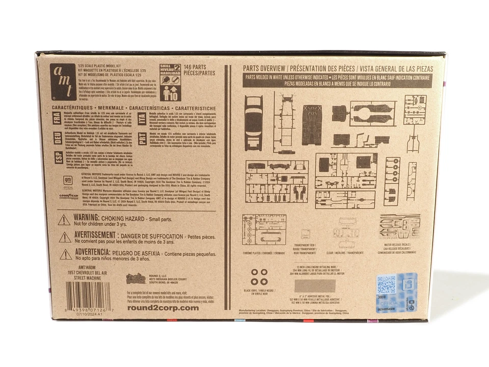 AMT 1957 Chevy Chevrolet Bel Air Street Machine 1:25 Scale Model Car Kit 1460 - Image 2 of 4