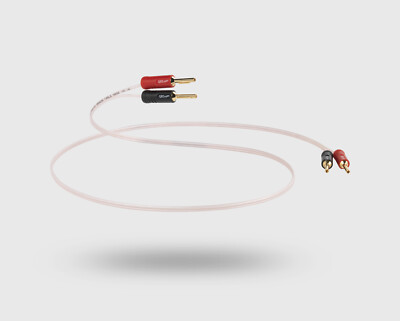 QED Micro Lautsprecherkabel - Meterware + Airloc Bananenstecker - dünnes AV-Kabel