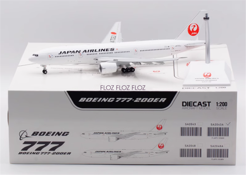 1:200 for JC Wings for Japan Airlines for Boeing B777-200ER JA702J