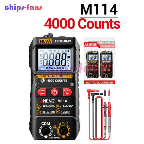 ANENG M114 M115 Automatic Voltmeter AC/DC Ohm NCV Digital Multimeter 4000 Counts - Picture 25 of 26