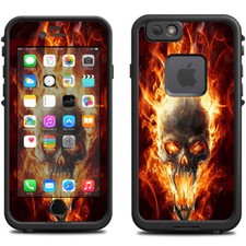 Skin Decal for Lifeproof iPhone 6 Fre Case / Fire Skull in Flames