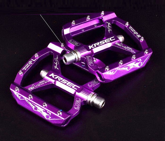 KRSEC Aluminum Mountain Road XC AM Bike Bearing Pedals flat Bicycle