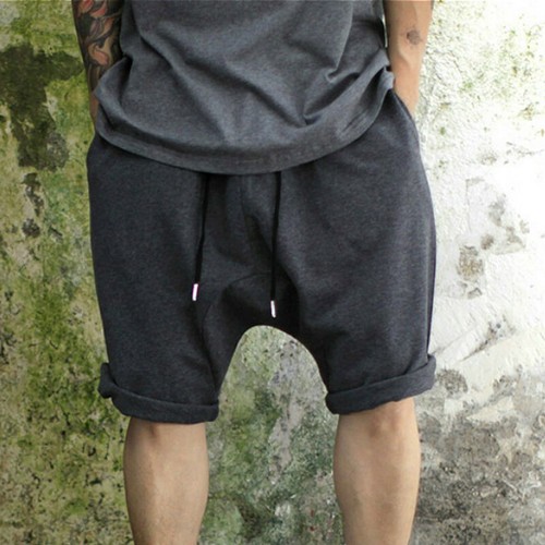 Men Loose Shorts Drop Crotch Harem 