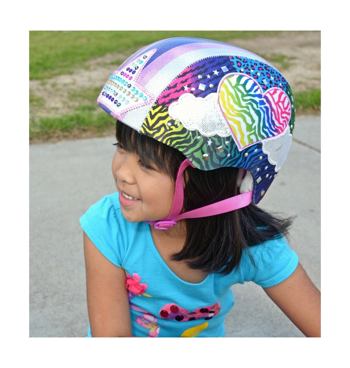 Raskullz Sparklez Child 5+ and Youth 8+ LED Helmets Jungle Love