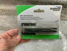 National Hardware Replacement Black Post Jamb Bracket/Mount/Base for Screen Door