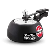 Hawkins Contura Black XT Induction Compatible Hard Anodised Pressure Cooker, 2 L