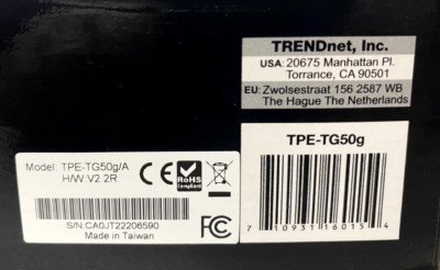 TRENDnet 5-Port Gigabit PoE+ Switch TPE-TG50g