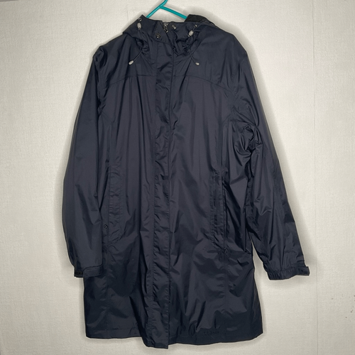 L.L. Bean Jacket Womens Large Black Hooded Fleece Lined Winter Coat Raincoat L - Picture 2 of 10