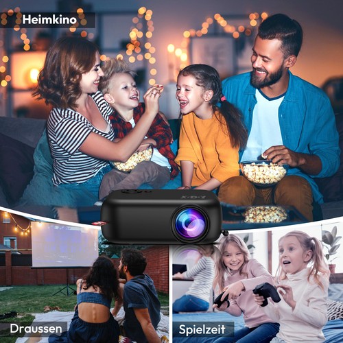 2024 Beamer LED 1080P HD Heimkino Mini Projektor Handy LCD HDMI USB 2000 Lumen - Bild 12 von 13