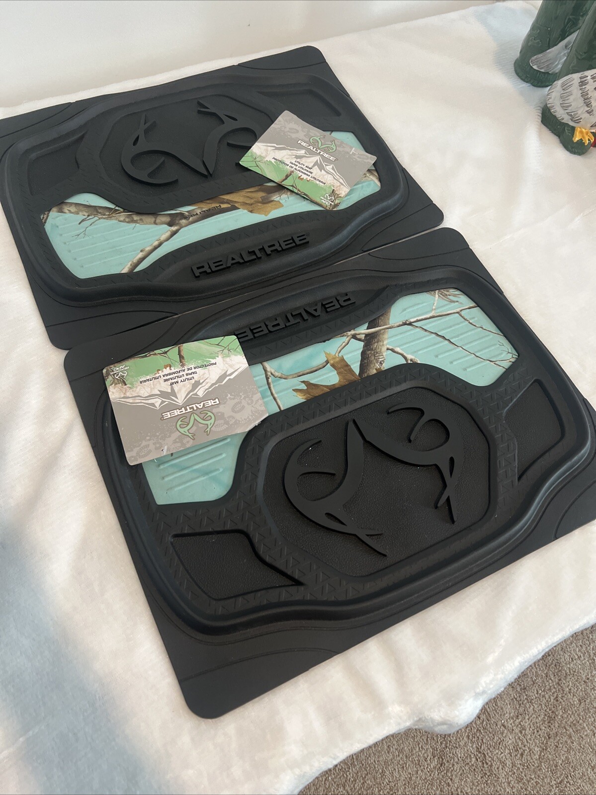 2 Pack Realtree Mint Camo Rear Floor , Auto Car Truck Pair Ap-Xtra Utility MAT