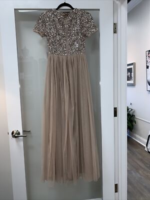 maya bridesmaid dress sage Maya Sage Green V Neckline Embellished Maxi Dress – Maya Deluxe main image 1