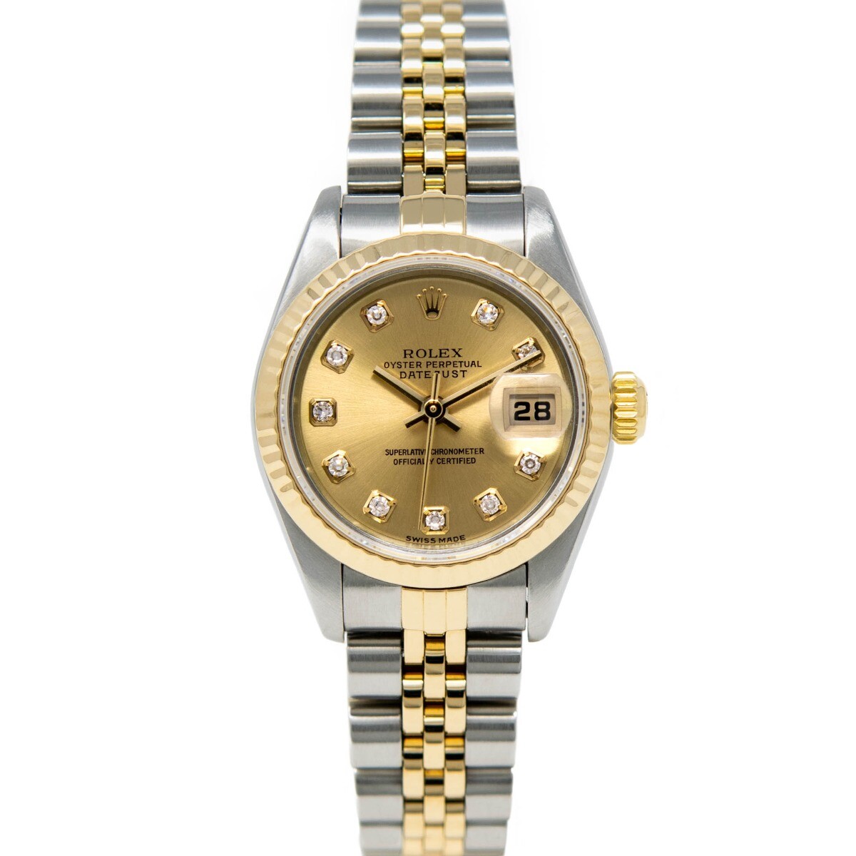 Rolex Lady-Datejust Steel & Gold 79173 Champagne Diamond, Jubilee - Pre-owned