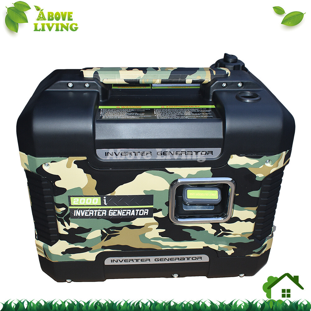 240V Camouflage Inverter Generator 2KW Max 1.7KW Rated Pure Sine Petrol ...