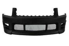 For FORD 05-09 Mustang V6, Racer Style Front Bumper w/ Lower Mesh Grilles