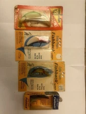 Vintage Eddie Pope's Fishback Lures, lot of four.