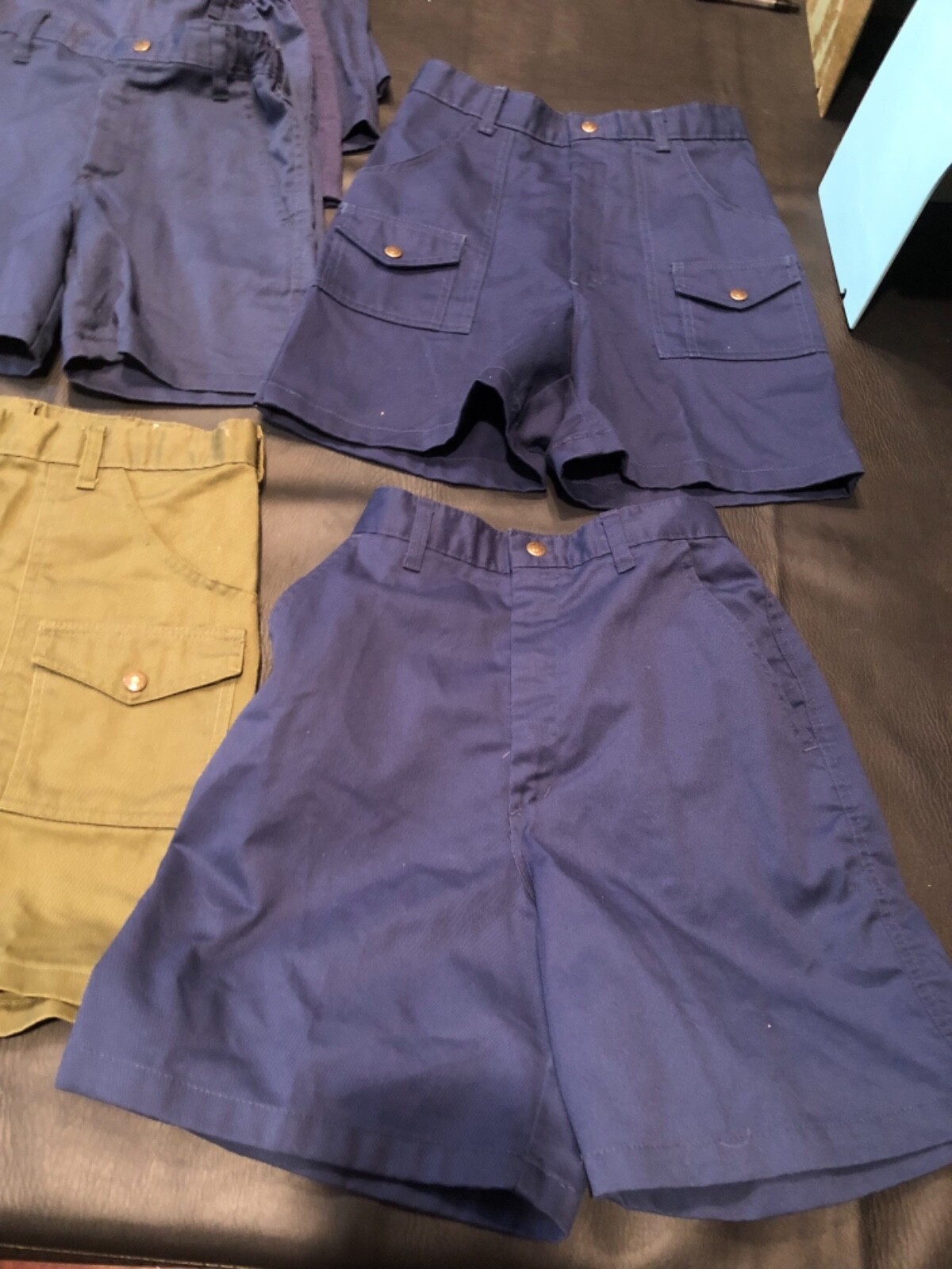 Lot Of 30 Pairs of Boy Scouts Of America Uniform Shorts Green Blue Various Sizes image 4