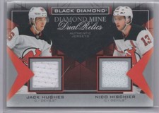 2021-22 Upper Deck Black Diamond Diamond Mine Dual Relics Jack Hughes/Nico